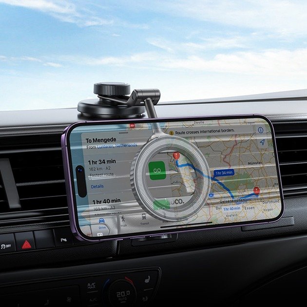 Автодержатель Hoco H77 View folding magnetic ring (center console)