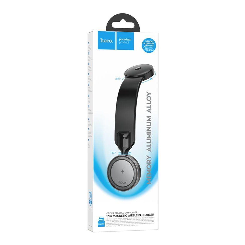 Автодержатель Hoco HW29 Totem ring magnetic wireless (center console)
