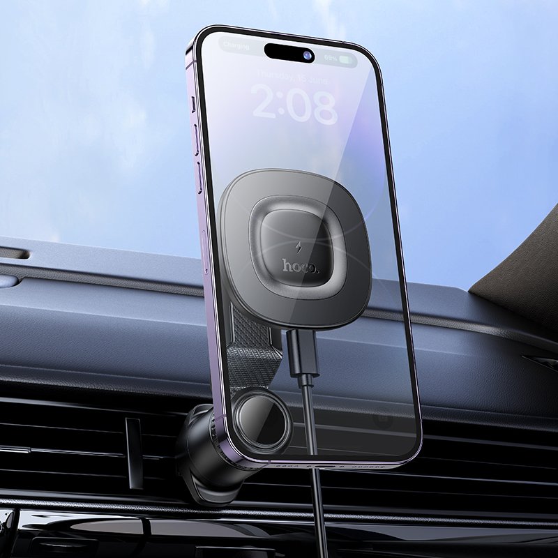 Автодержатель Hoco HW30 Crown magnetic wireless (air outlet)