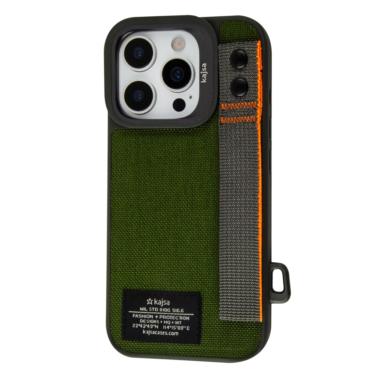 Kajsa Military Collection Straps back case for iPhone 16 Pro Max