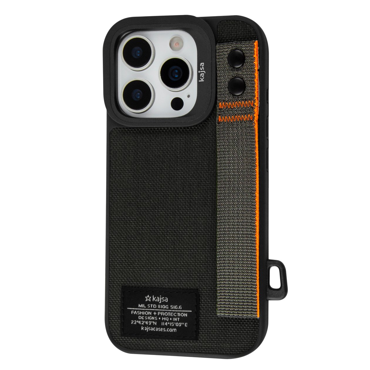 Kajsa Military Collection Straps back case for iPhone 16 Pro