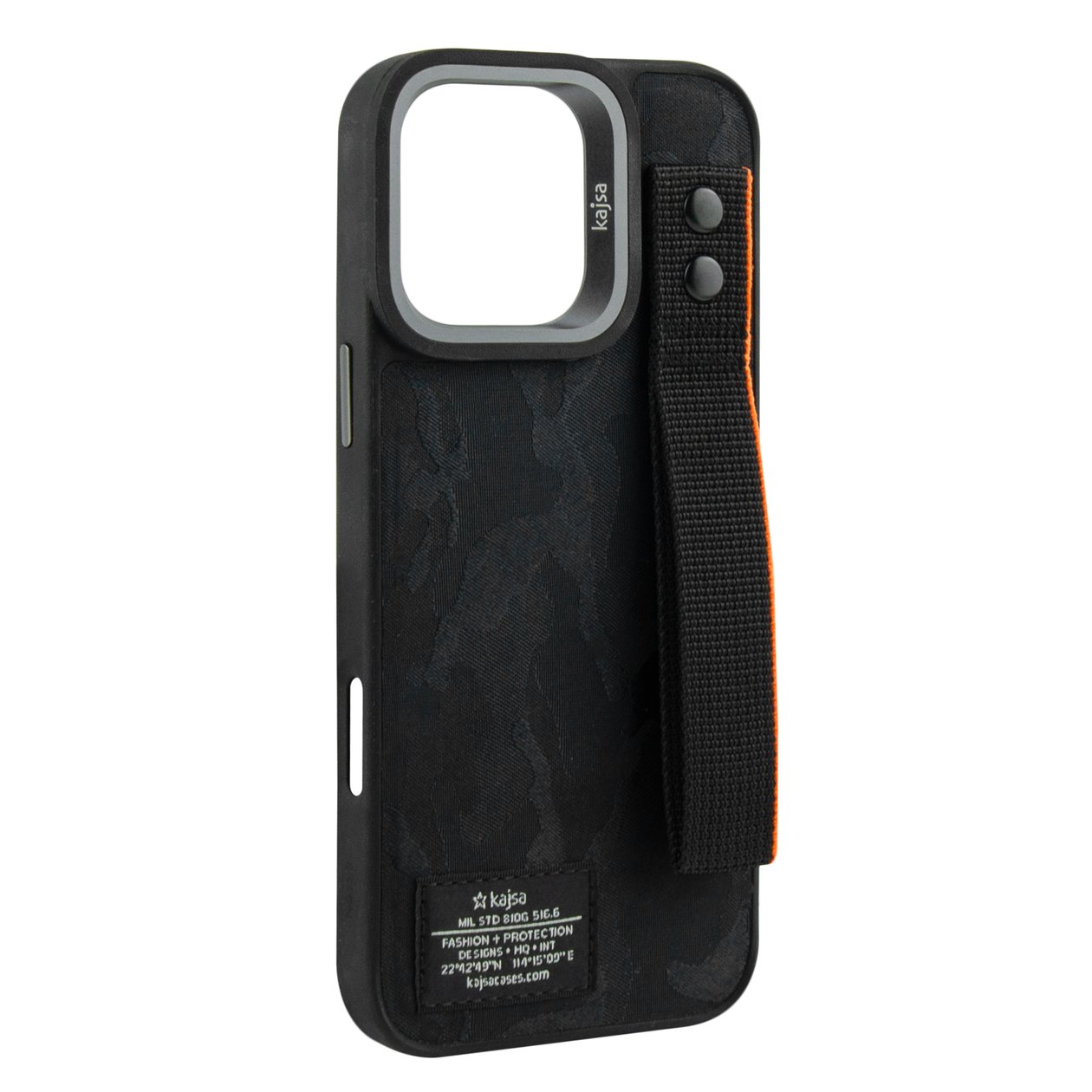 Kajsa Outdoor Collection Camo Satin Straps back case for iPhone 16 Pro Max