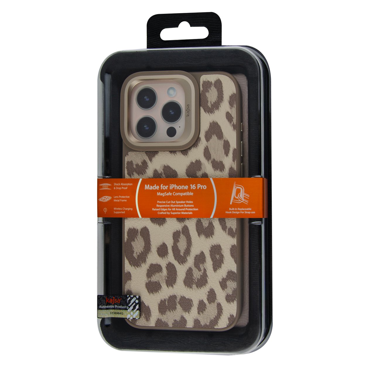 Kajsa Glamorous Collection Leopard Pattern 2 back case for iPhone 16 Pro