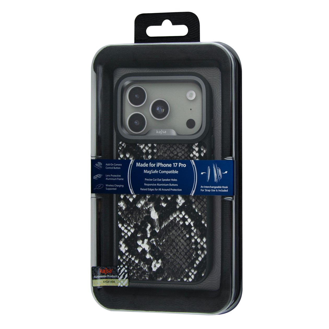 Kajsa Glamorous Collection Snake Pattern 2 Case iPhone 17 Pro