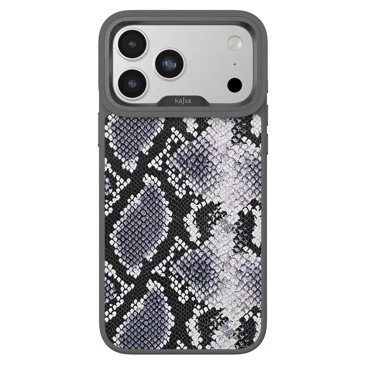 Kajsa Glamorous Collection Genuine Leather Snake Pattern Case iPhone 17 Pro Max