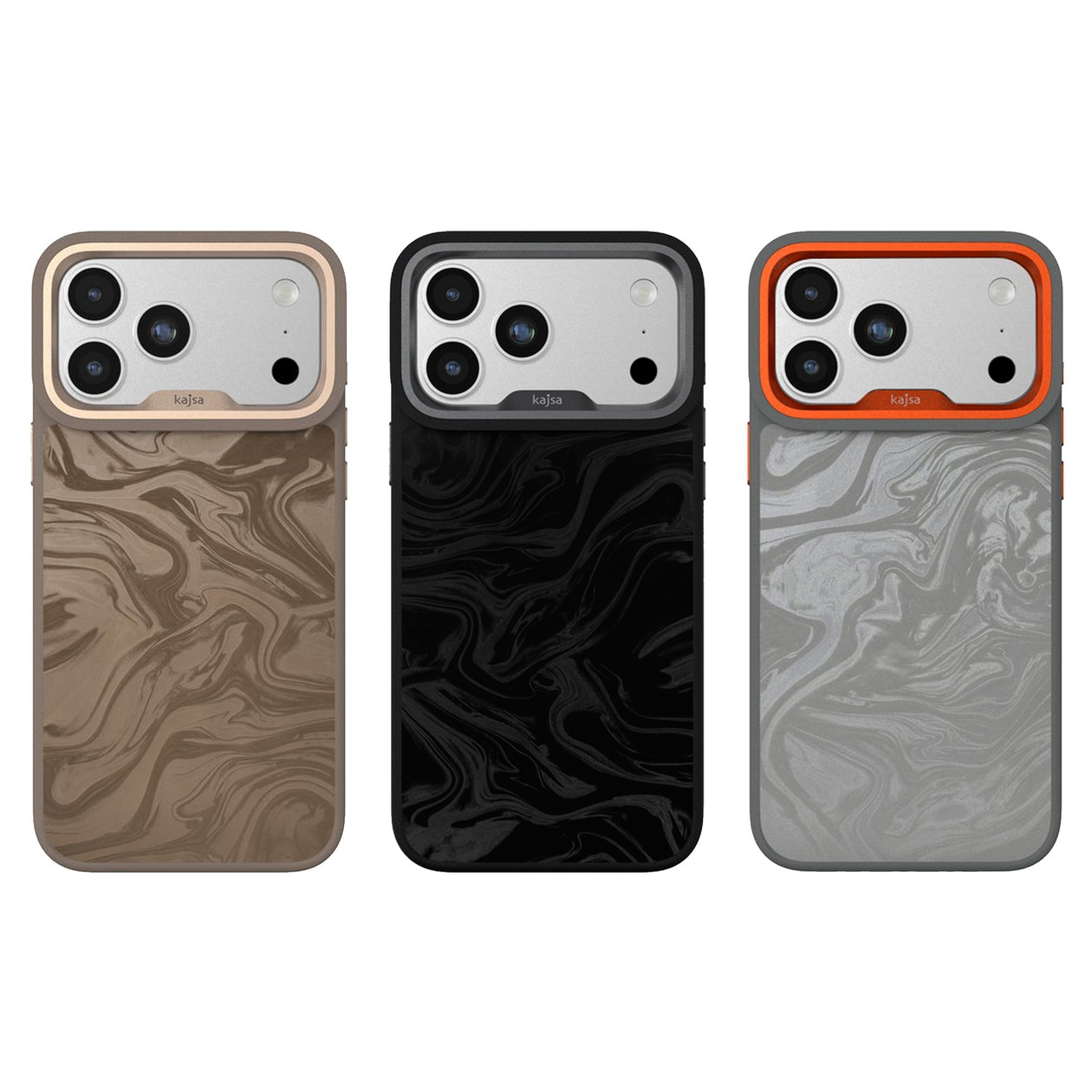 Kajsa Glamorous Collection Fluid Art Pattern Case iPhone 17 Pro Max/18 Pro Max