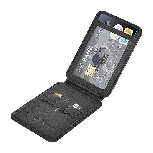 WIWU Визитница MW-005 Magsafe Compatible Leather Card Holder with Stand