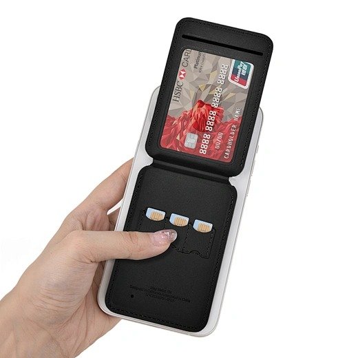 WIWU Визитница MW-005 Magsafe Compatible Leather Card Holder with Stand