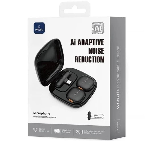 Микрофон-петличка Wi-WM006 Duo Wireless Microphone AI Adaptive Noise Reduction