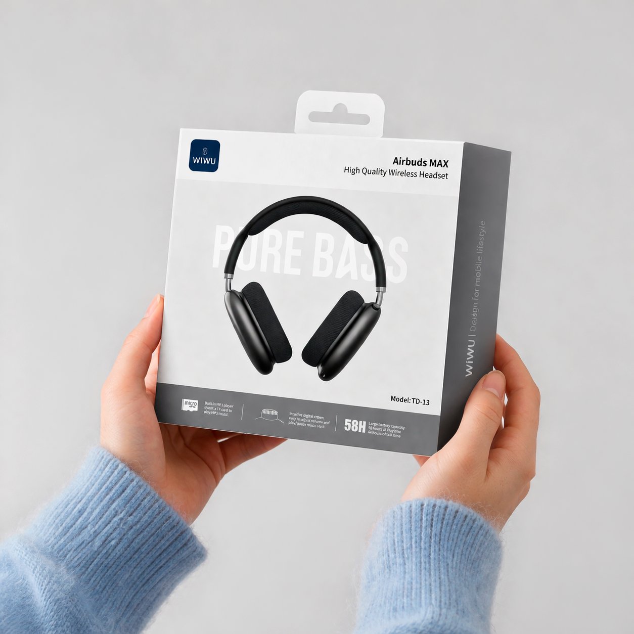 WIWU Беспроводные Наушники TD-13 Airbuds MAX Headset