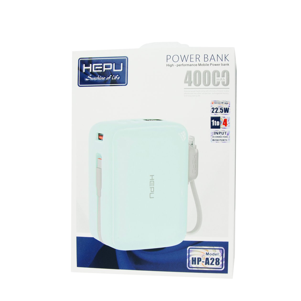 Power Bank HEPU HP-A28 40000mAh 22.5W