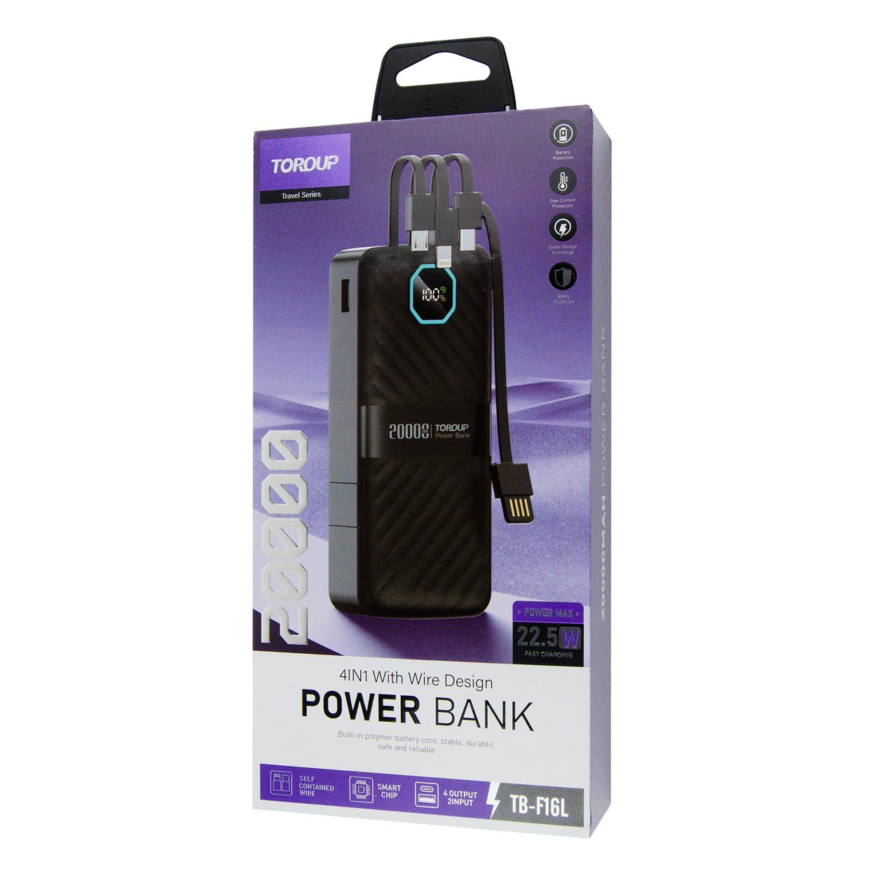 Power Bank TOROUP TB-F16L 4in1 20000mAh 22.5W