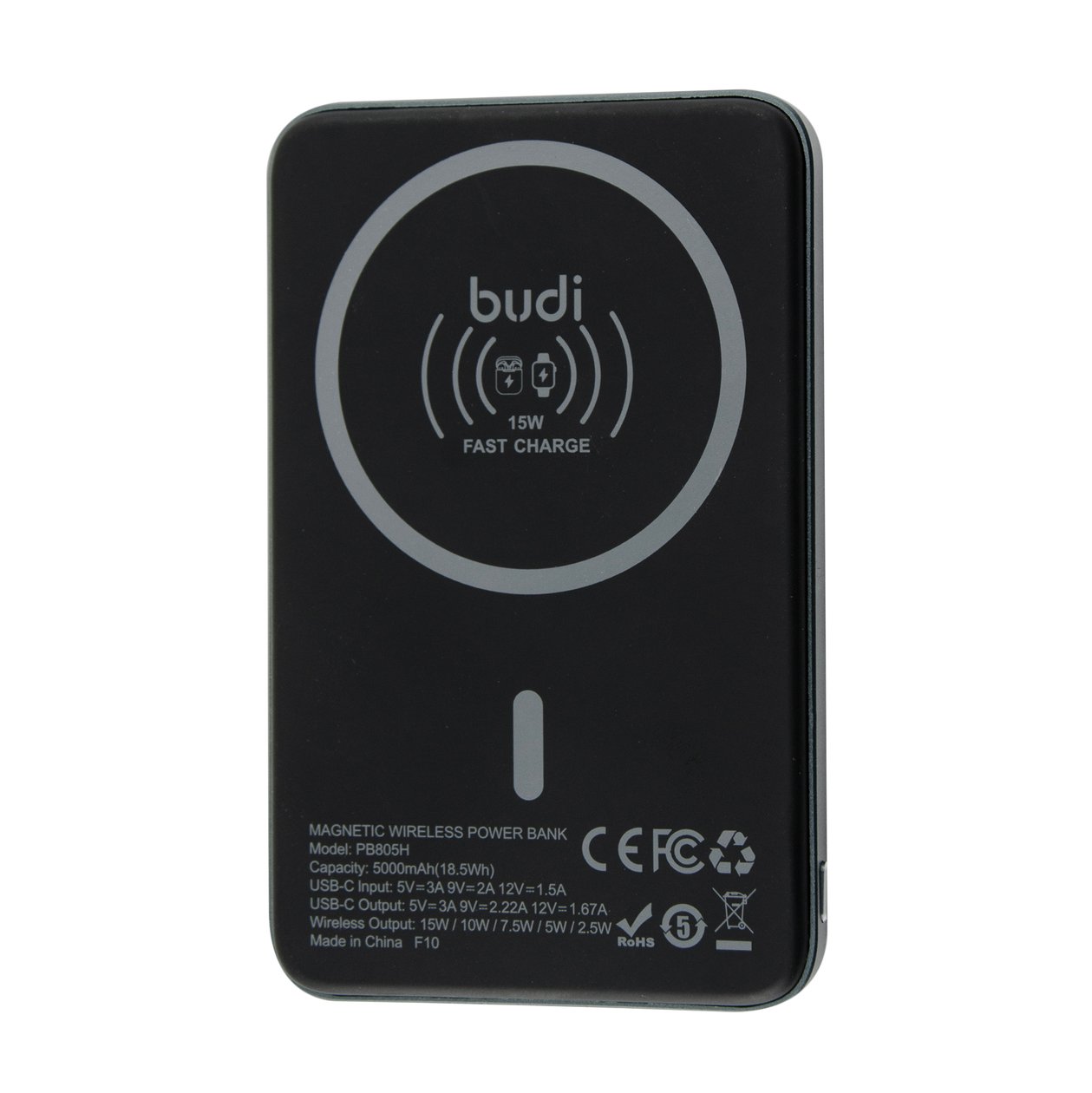 PB805H - Budi Power Bank Magnetic Wireless
