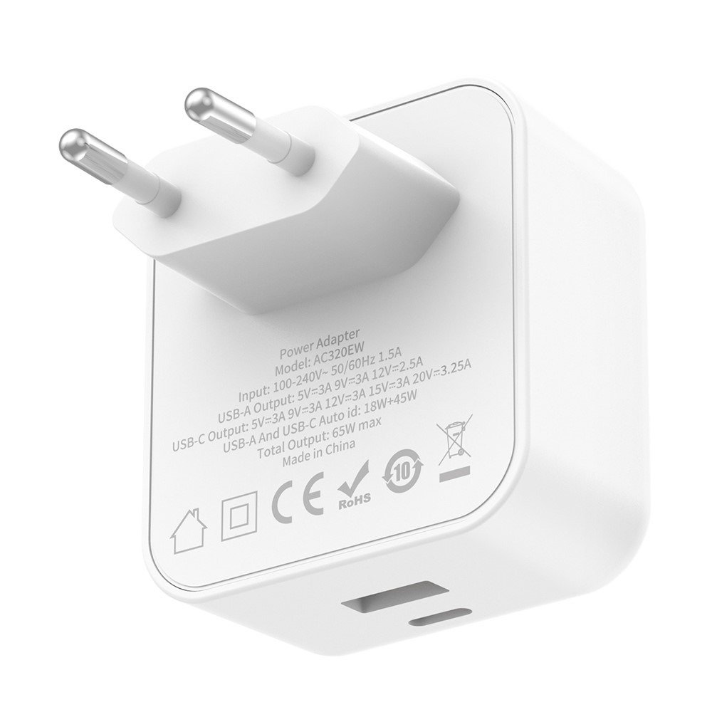 AC320EW - Budi Home Charger PD65W+QC30W