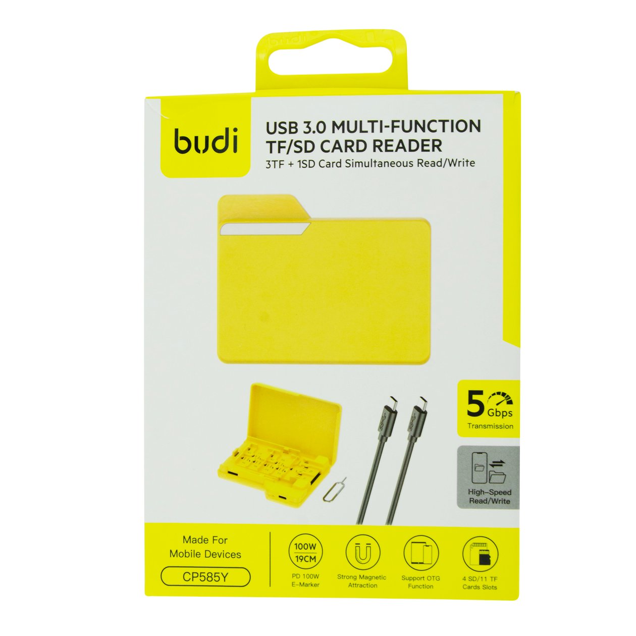 CP585Y Budi - USB3.0 Multi-Function TF/SD Card Reader