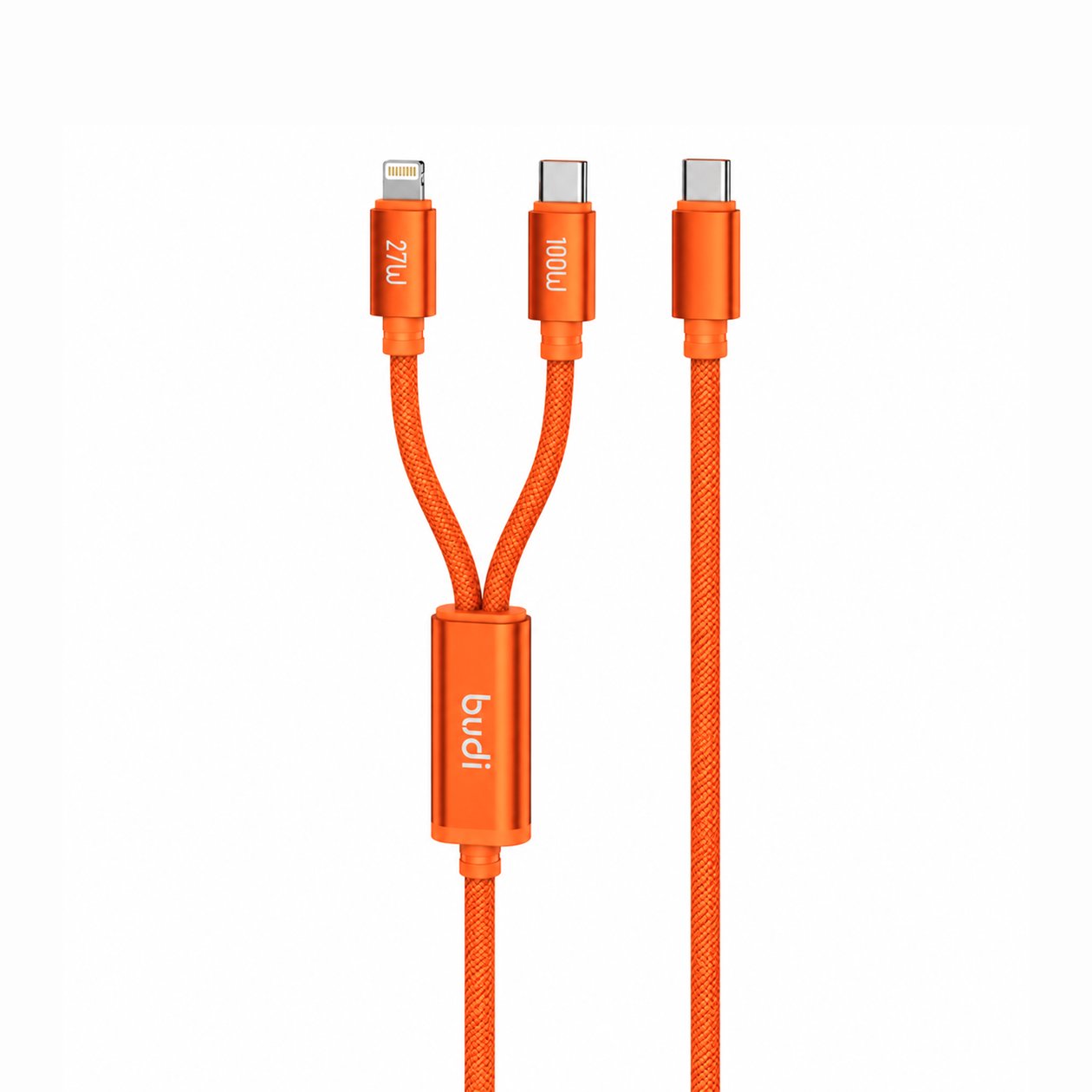 DC271TTL15C - Budi 2 in 1 Type-C to Type-C+Lighting