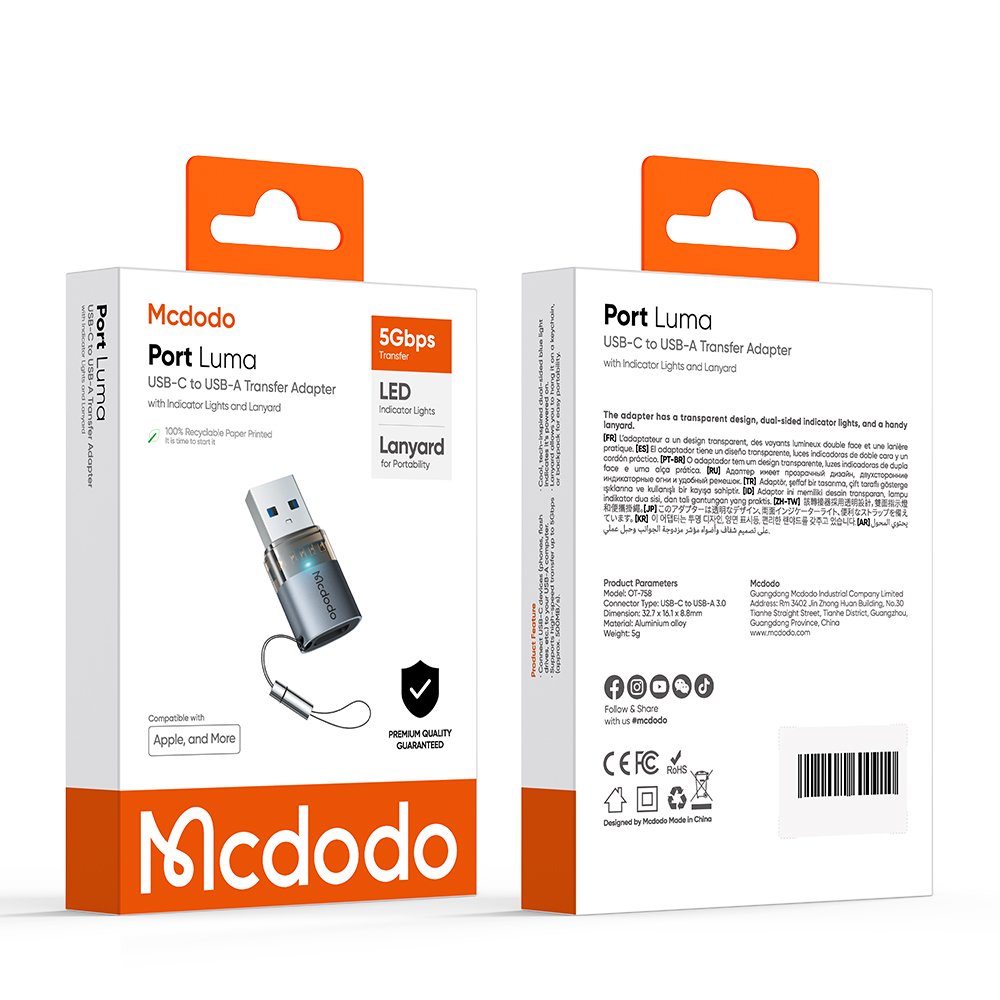 Переходник MCDODO OT-7580 Transfer Adapter C to A