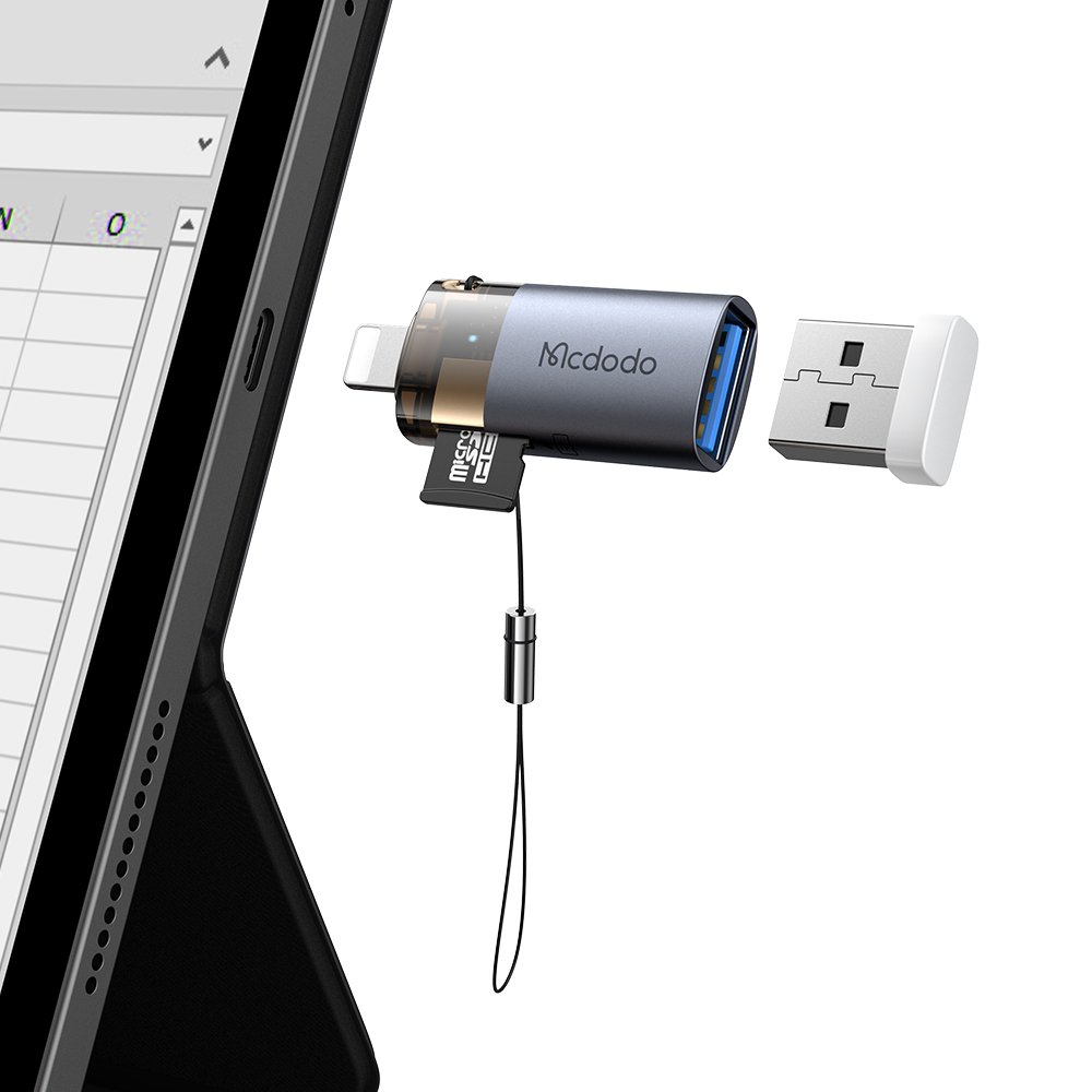 Переходник MCDODO OT-7850 Transfer Adapter A to L TF Card Reader