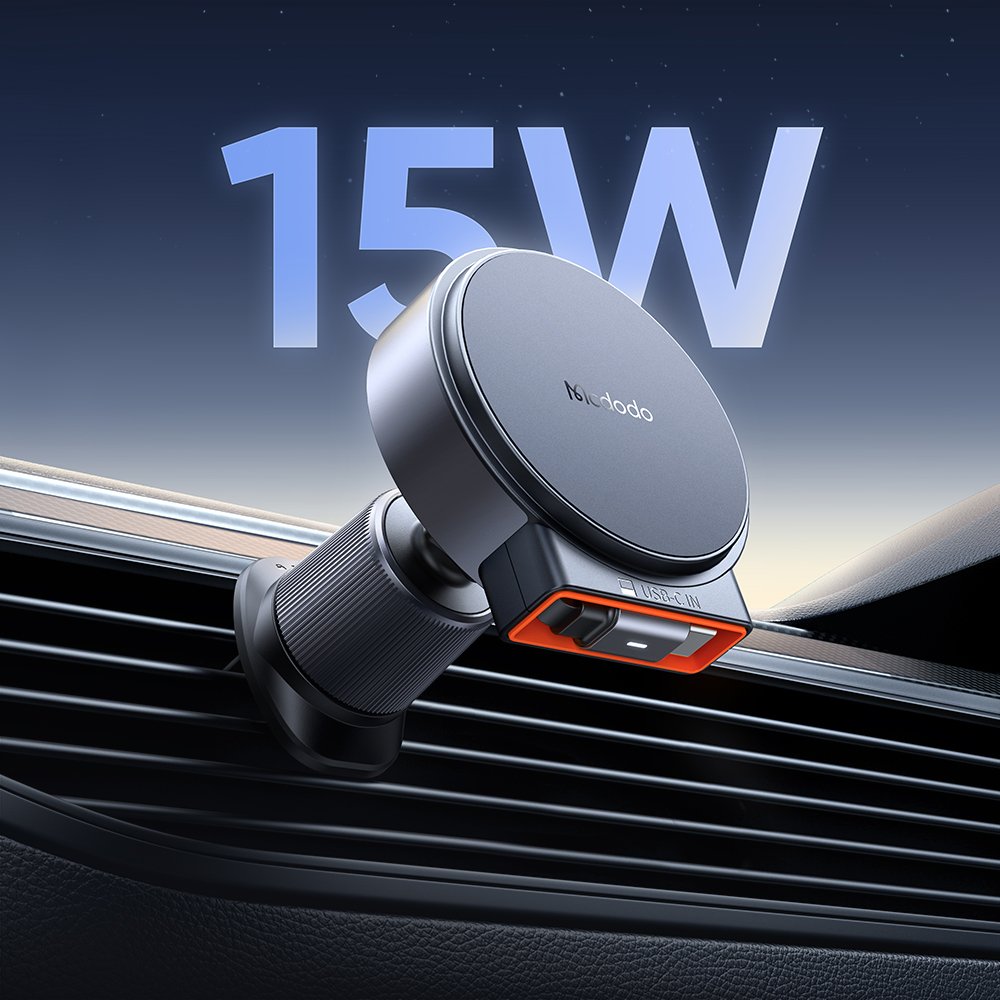 Автомобильный держатель MCDODO CH-3000 Magnetic Wireless Car Charger 15W with retractable cable