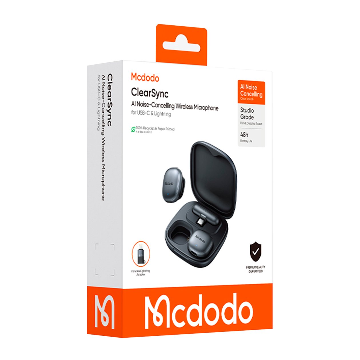 Петличный Микрофон MCDODO MP-5450 AI Smart Noise Cancelling Wireless