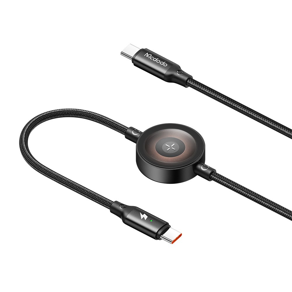 Кабель MCDODO CA-2580 USB-C to USB-C+ Wireless Charger for Apple Watch Cable 1.5m 2 in1 60W