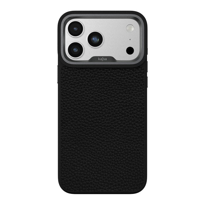Kajsa Genuine Leather Togo Litchi Pattern Case iPhone 17 Pro Max/18 Pro Max