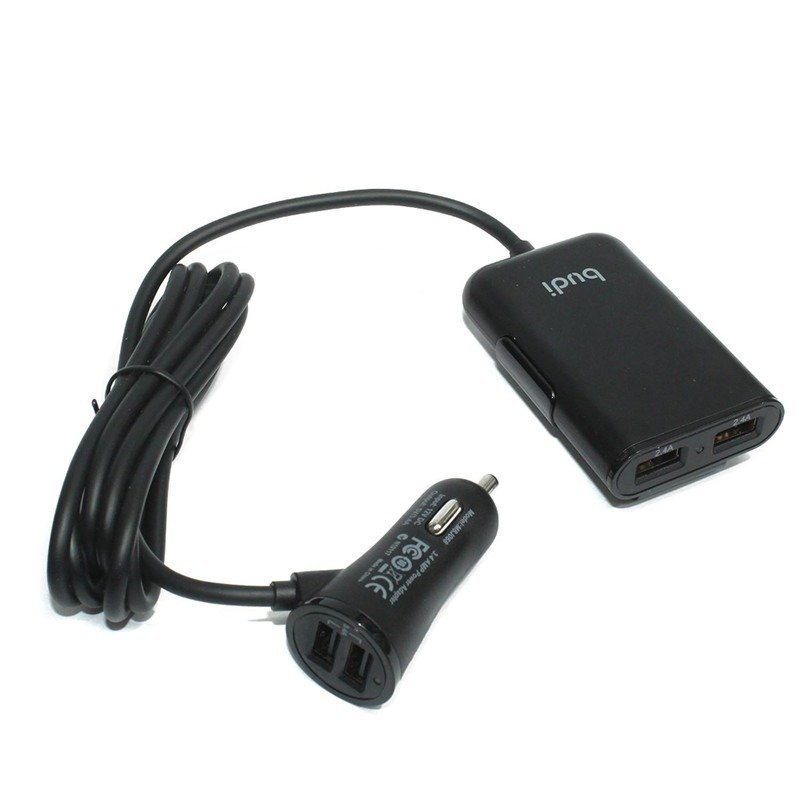 M8J068 - Car charger Budi 4 USB 1.8m 7.2A
