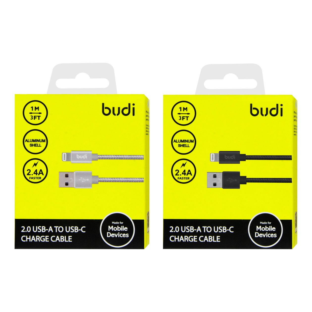 M8J180 - USB-кабель Budi Lightning in cloth 1m