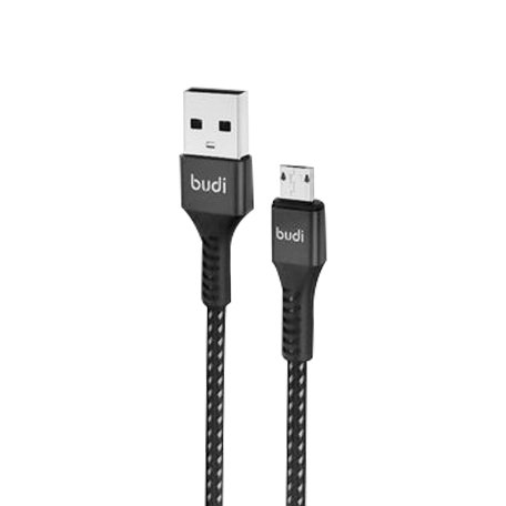M8J210M (DC210M1B) - USB-кабель Budi Micro in cloth 1m, 2.4A Faster, Aluminum shell