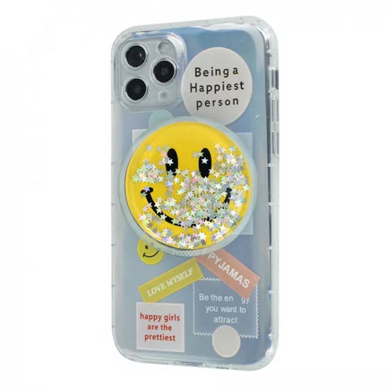TPU Gradient Smile Popsockets Case Apple Iphone 11 Pro