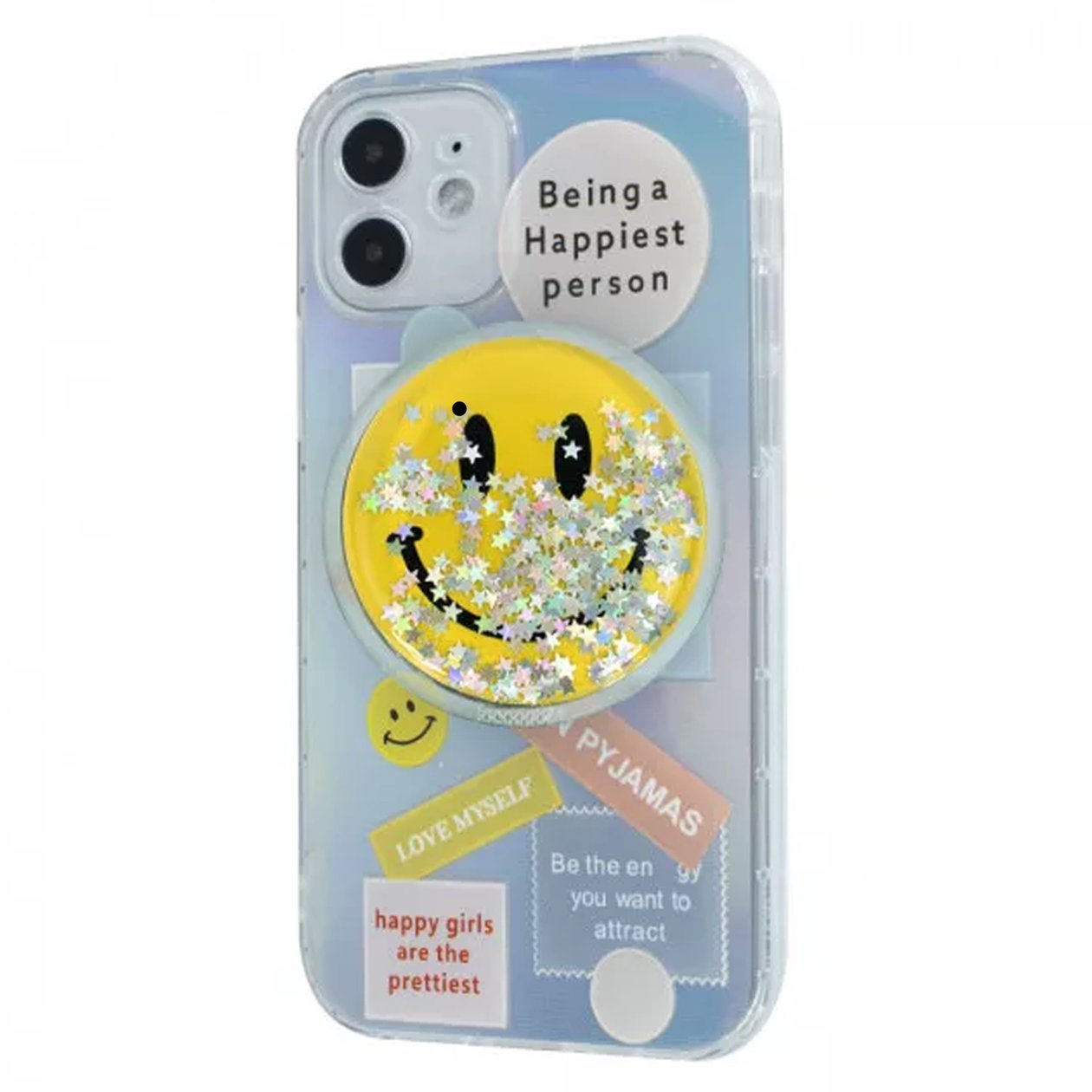 TPU Gradient Smile Popsockets Case Apple Iphone 12