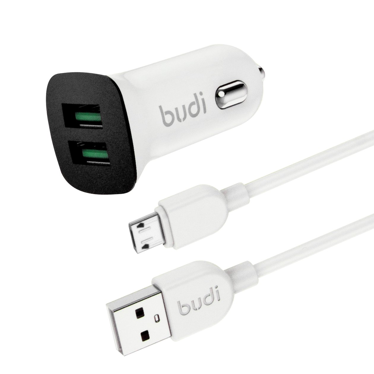 CC631M - Budi Car Charger 12W 2.4A + Cable Micro