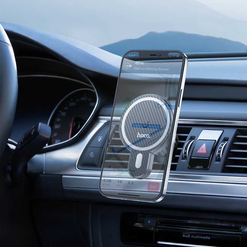 Автодержатель Hoco CA85 Ultra-fast Magnetic Wireless Charging 15W