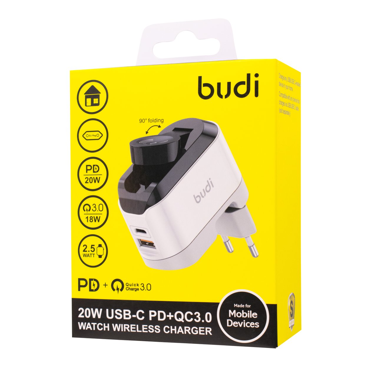 AC330WEW - Budi Home Charger 20W 2 USB