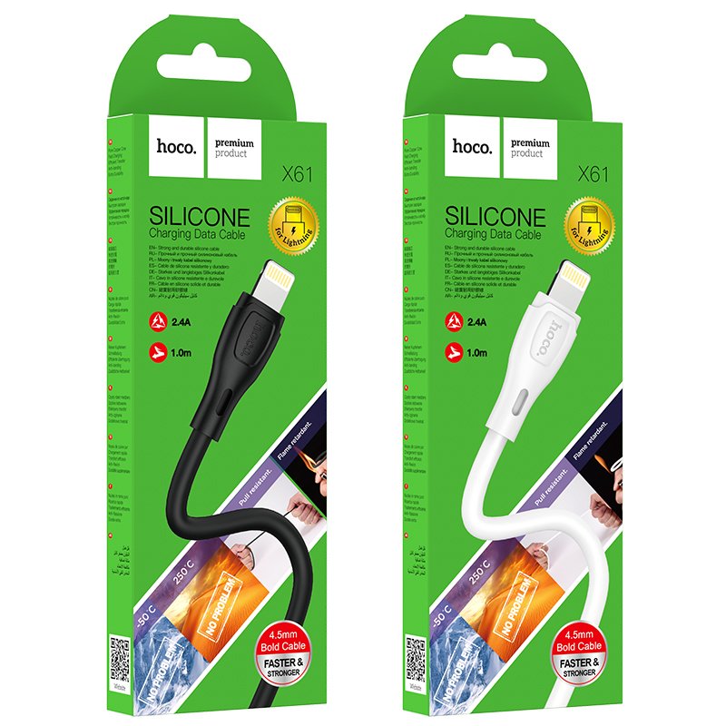 Кабель Hoco X61 Ultimate silicone charging data cable for iP