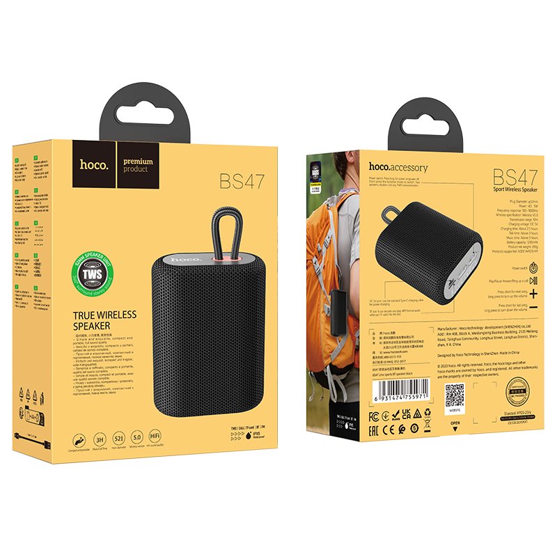 Портативная колонка Hoco BS47 Uno sports BT speaker Black