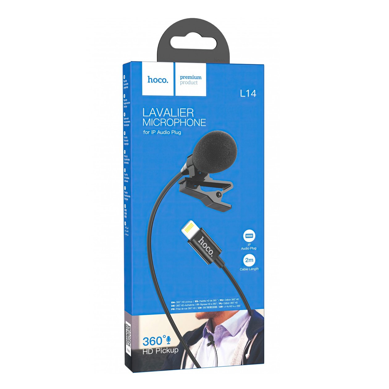 Микрофон-петличка Hoco L14 iP Lavalier microphone