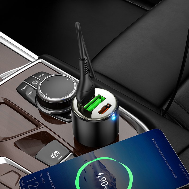 АЗУ Hoco NZ6 PD45W 3-port(2C1A) car charger