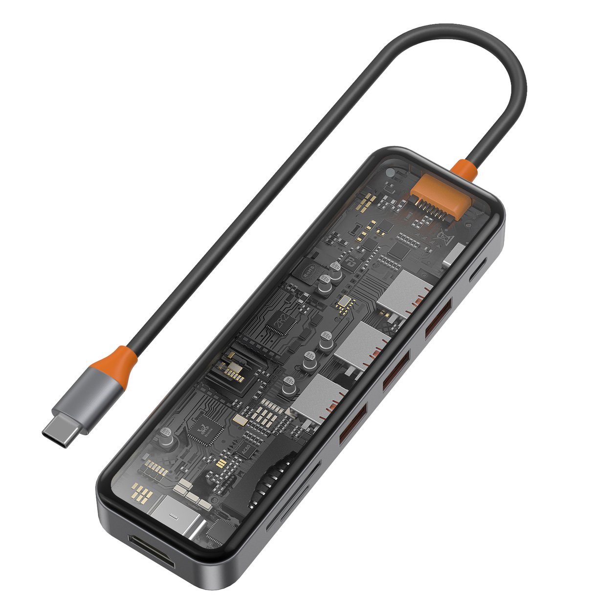 WIWU Адаптер CB007 Cyber Hub Usb C 7-in-1 3.0 Ports