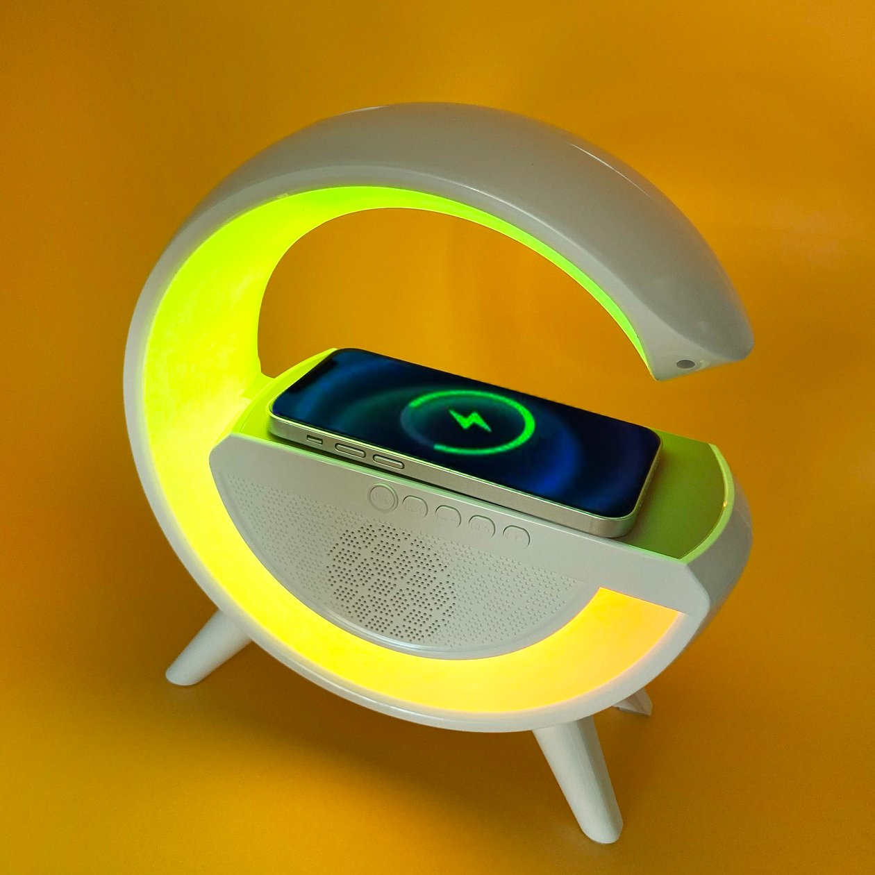 Колонка светильник с Bluetooth и беспроводной зарядкой BT2301