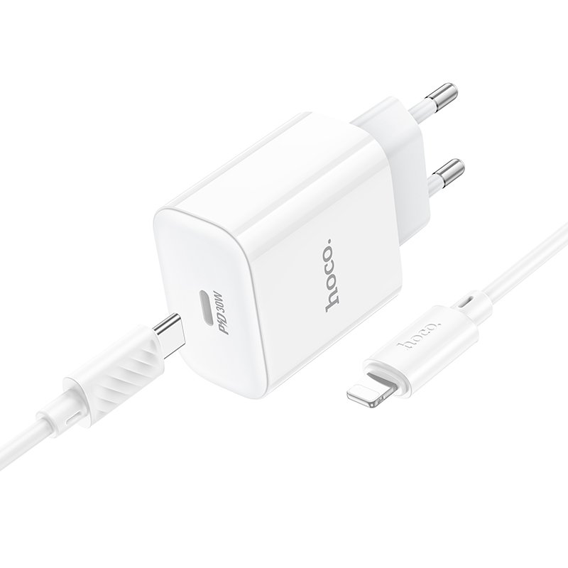 СЗУ Hoco C76A Pro Majestic single port PD30W charger set(C to iP)