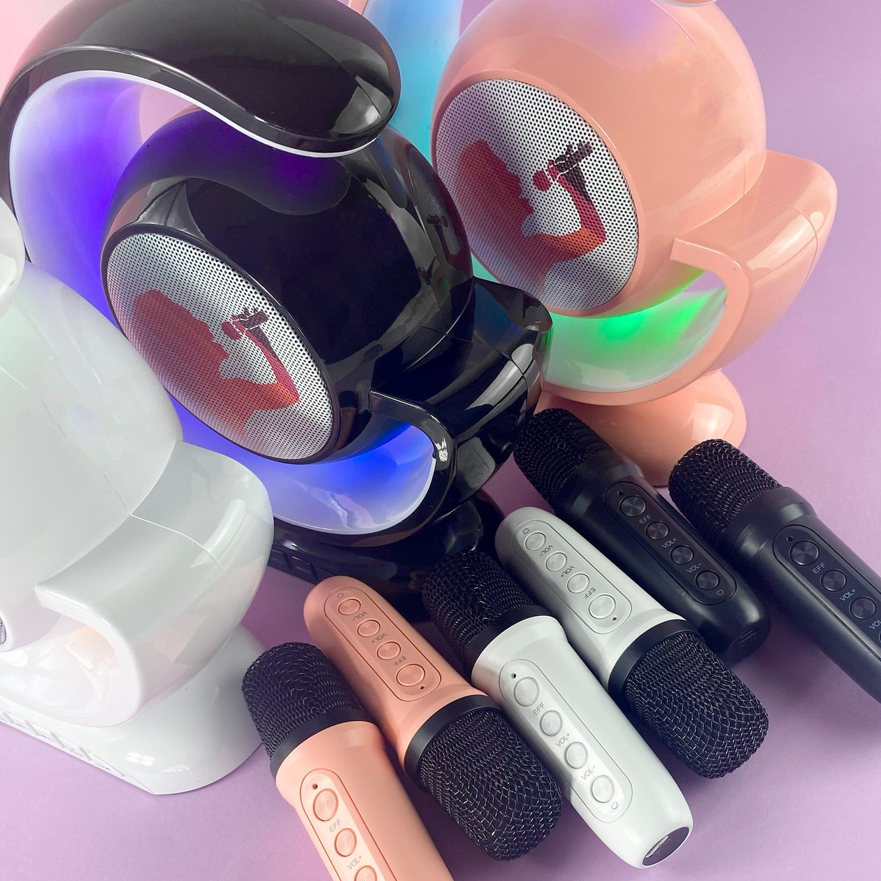 Портативная Bluetooth колонка YS-110 с двумя микрофонами и RGB подсветкой