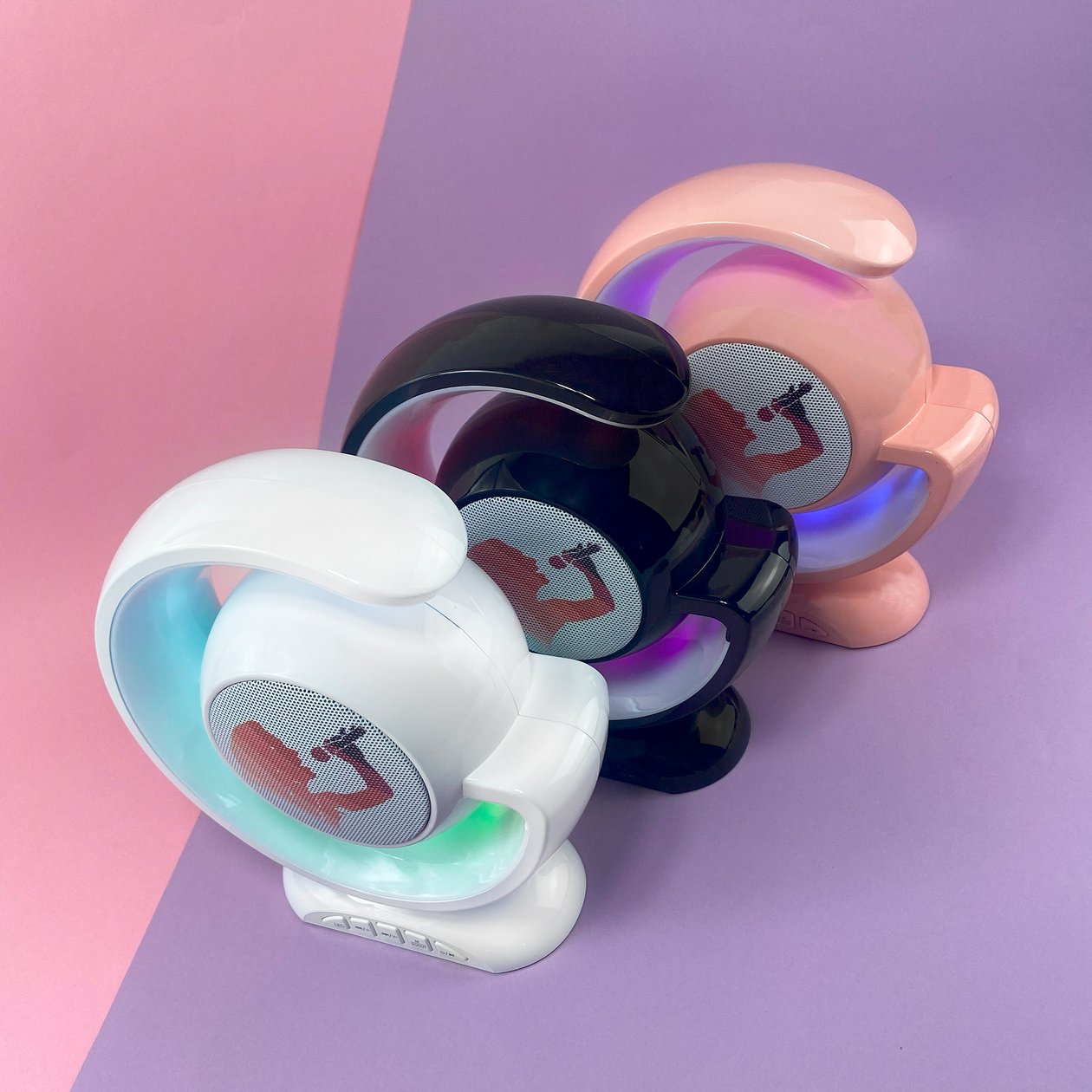 Портативная Bluetooth колонка YS-110 с двумя микрофонами и RGB подсветкой