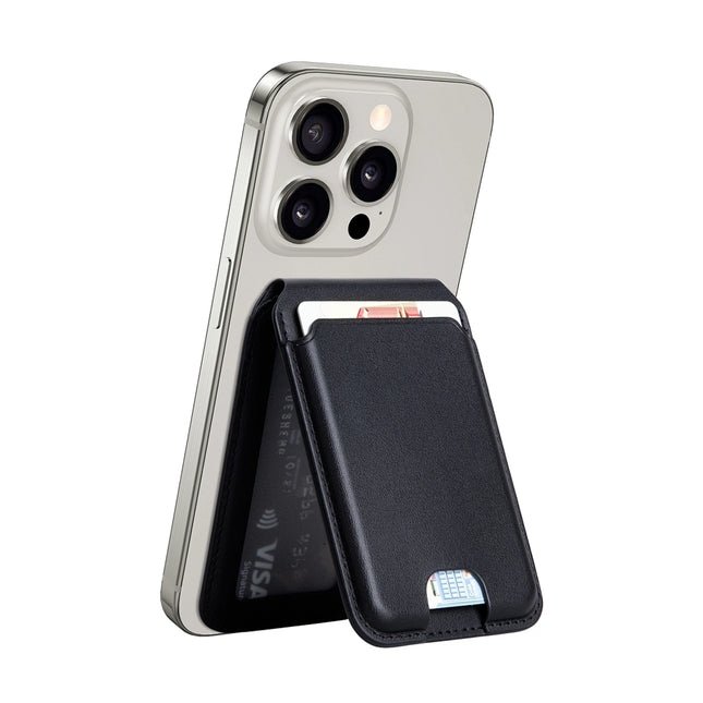 WIWU Визитница MW-003 Magsafe Compatible Leather Card Holder with Stand