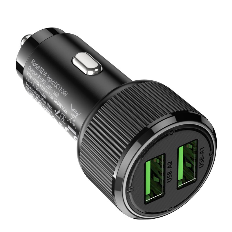 АЗУ Hoco NZ14 Guerrero 36W dual-port car charger