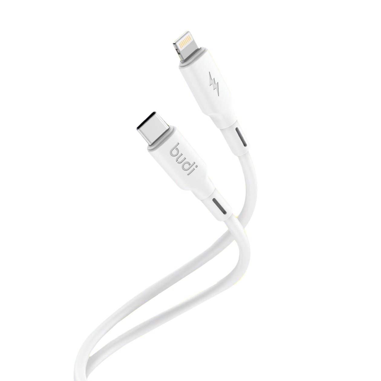 DC256TL10W - Budi Type-C to lightning cable Liquid Silica Gel PD 35W 1m