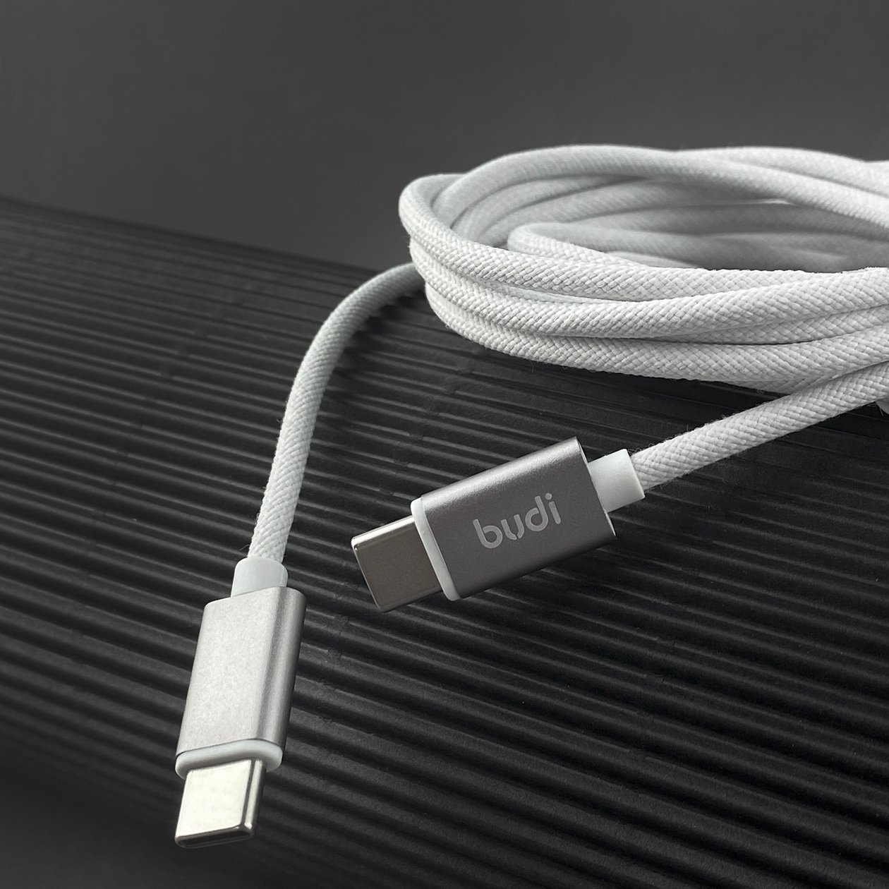 DC103TT10W - USB-кабель Budi Type-C to Type-C Fast Charging Braided Cable 1m