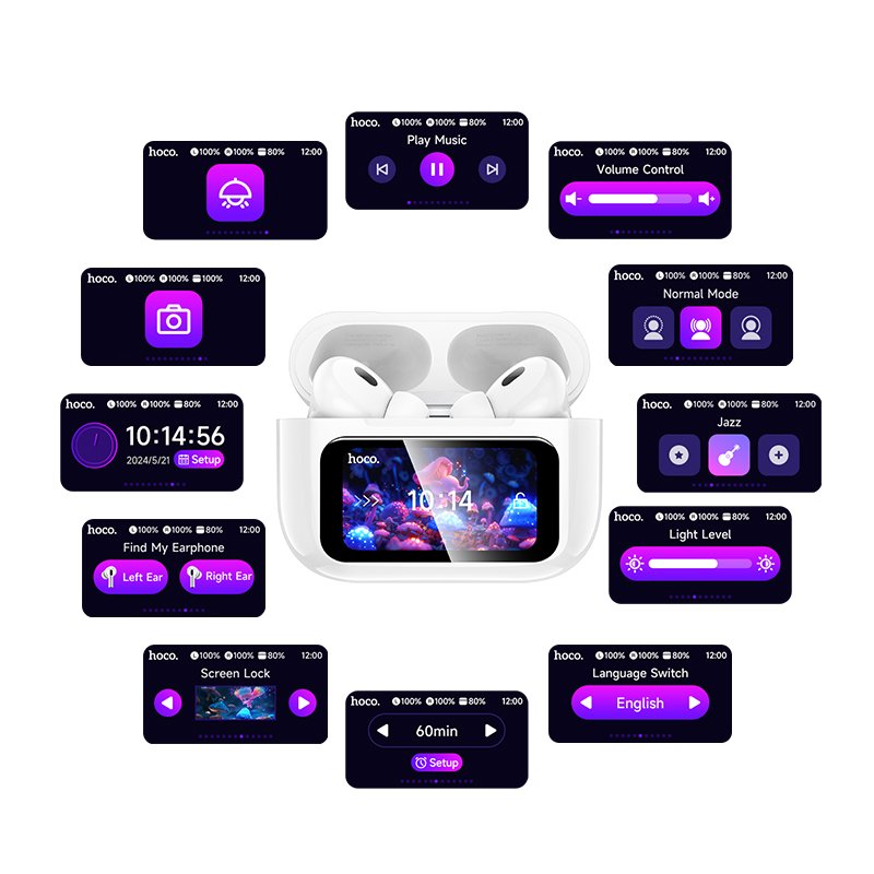 Беспроводные наушники Hoco EW72 Soar true wireless ANC Noise Reduction touch screen BT headset