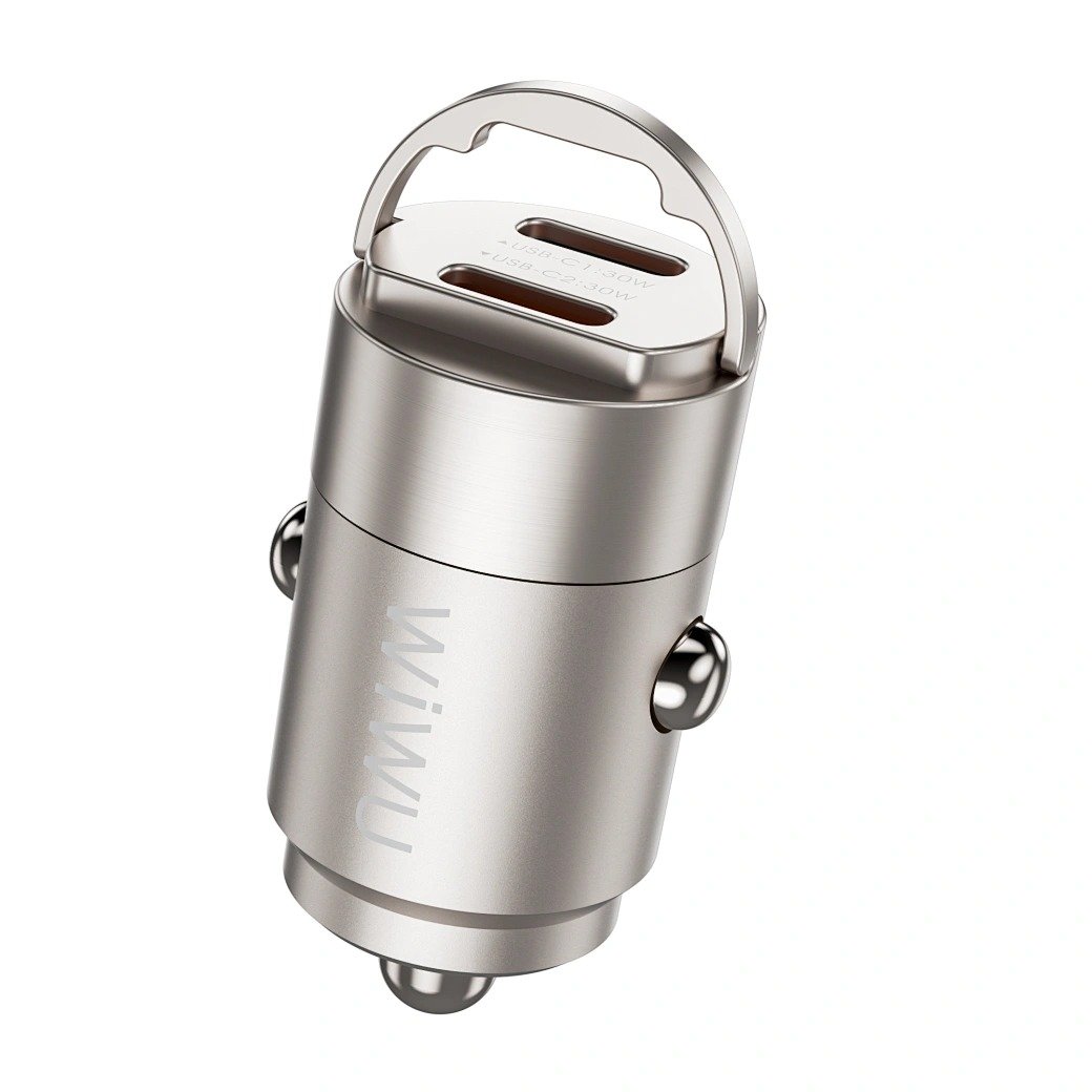 WIWU Автомобильное зарядное устройство Wi-QC029 Nano Series 30W Fast Car Charger USC-C+USB-C
