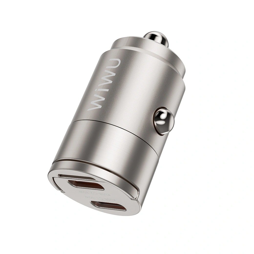 WIWU Автомобильное зарядное устройство Wi-QC029 Nano Series 30W Fast Car Charger USC-C+USB-C
